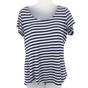 Perseption Striped Tee with Cross Back Detail